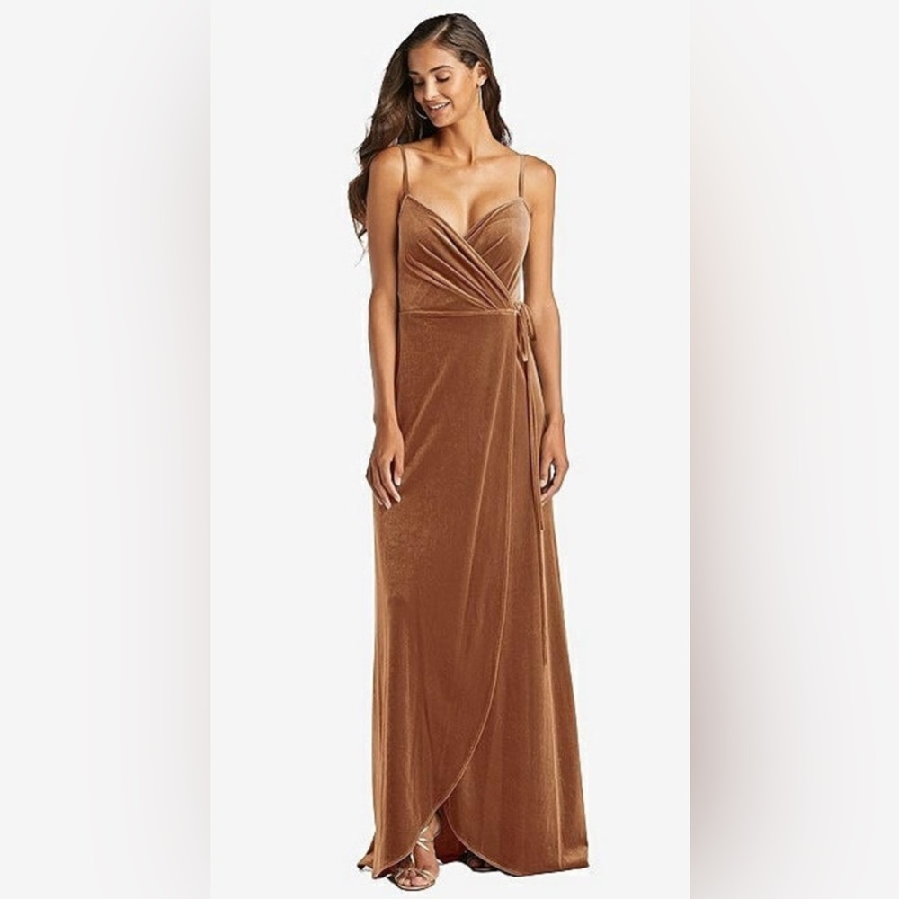 New Worn Velvet Maxi Wrap Dress